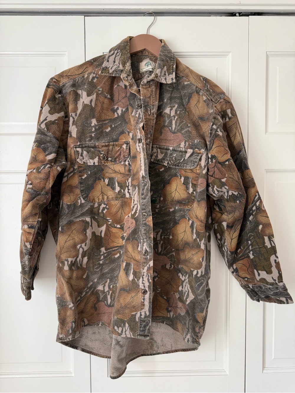 Mossy Oak Men's Brown & Green Camouflage Field Shirt Jacket
